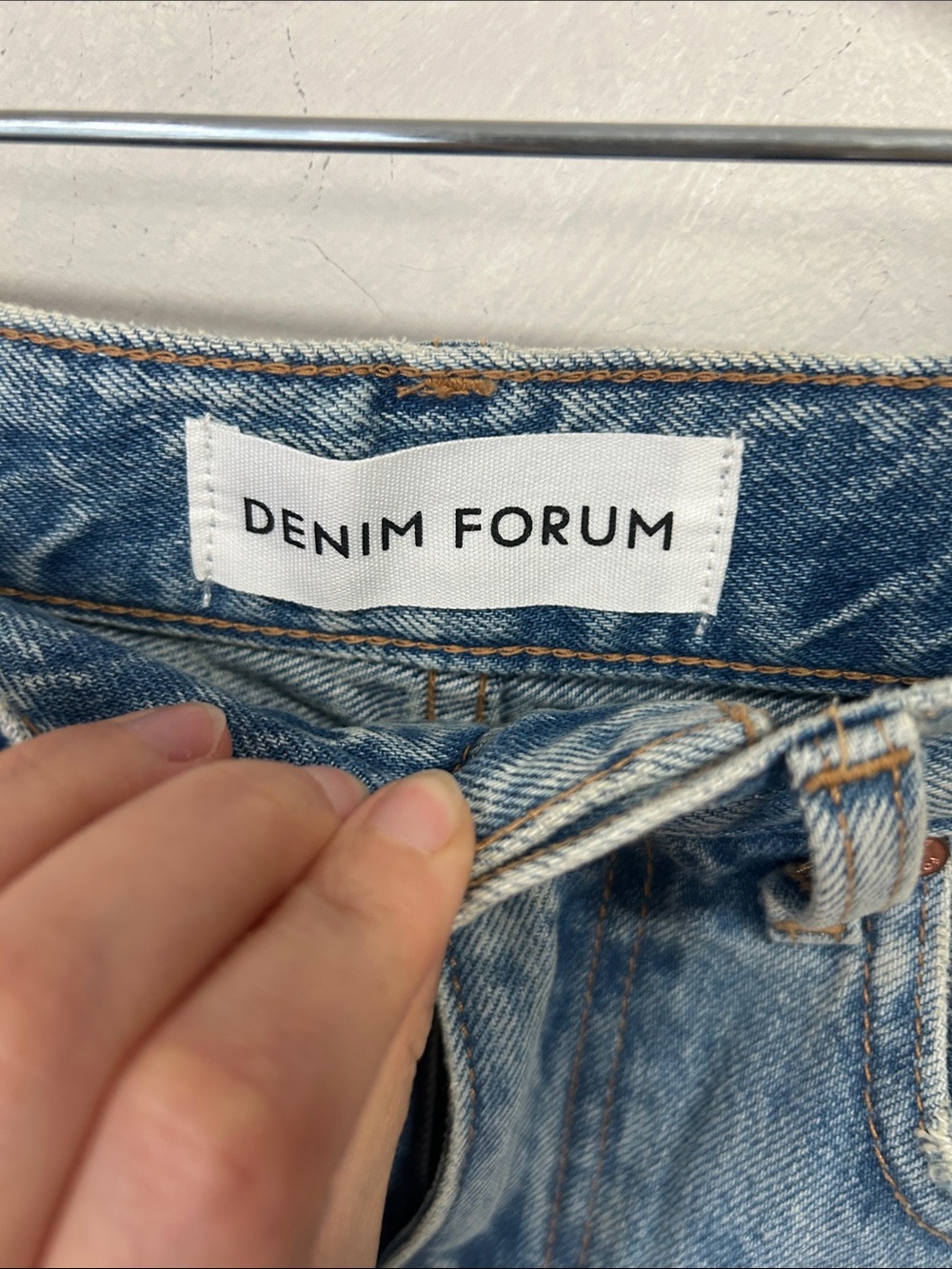 DENIM FORUM The '90s Pencil Maxi Denim Skirt Aritzia size 24 - Picture 6 of 10